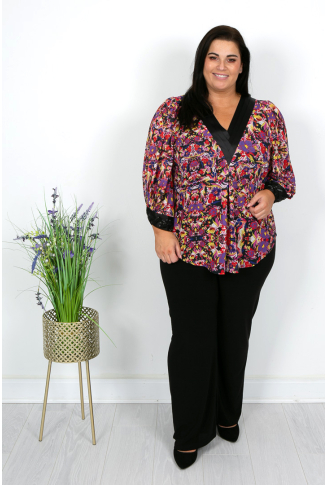 Caoimhe Top in Red Multi Print - Online Exclusive