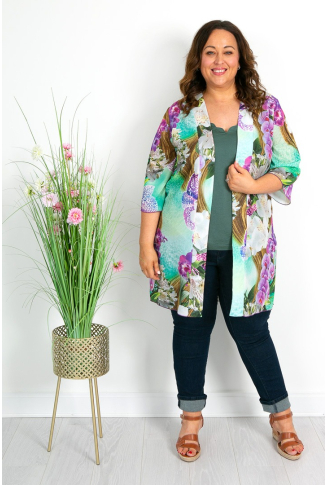 Orchid Print Kimono