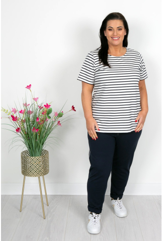 Stripe T-Shirt with Zip Detail