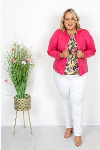 Pink Leatherlook Jacket