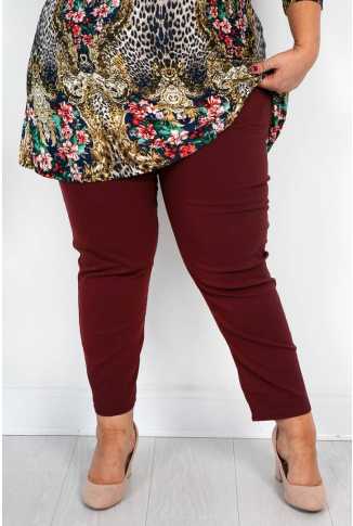 Burgundy Short Leg Trouser