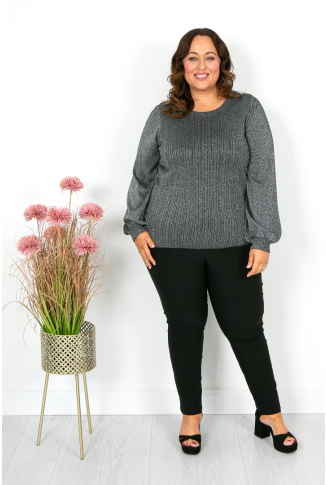 Silver Lurex Fine Knit