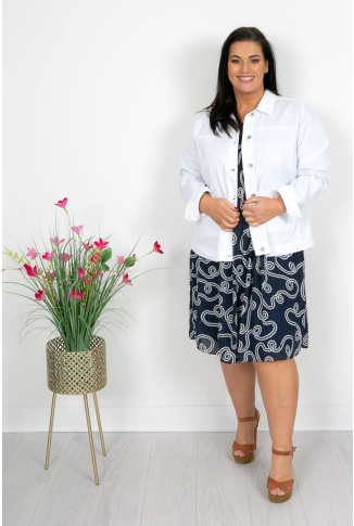 White Cotton Denim Jacket