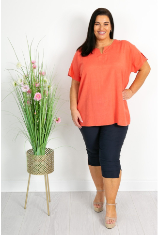 Navy Capri Trousers