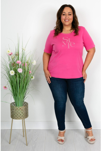 Pink 'Style' Cotton T Shirt