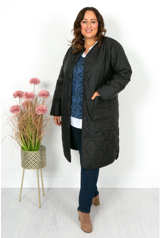Lightly Padded Coat in Black