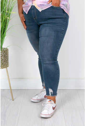 Light Raw Edge Hem Denims