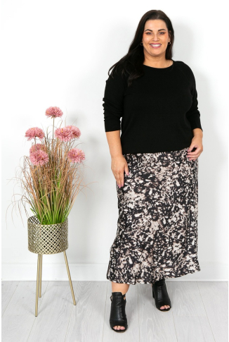 Satin Skirt in Animal Print - Online Exclusive