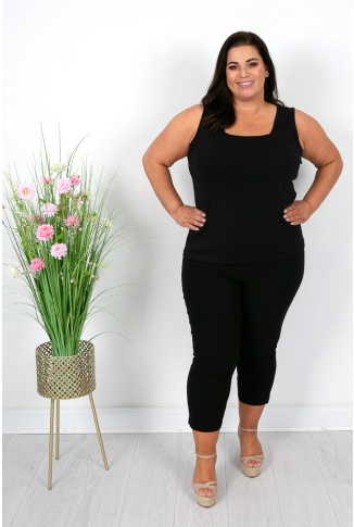 Black Ankle Grazer Trousers