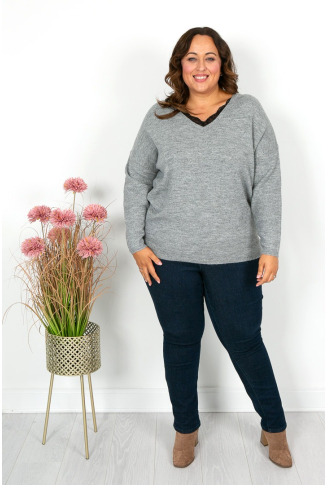 Reversible Grey Classic Knit