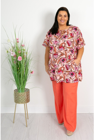 Coral Printed Tunic