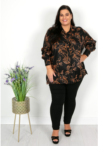 Black & Rust Shirt Top