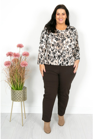 Chocolate Brown Short Leg Trousers