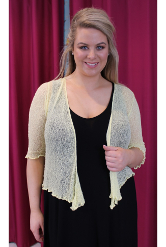 Lemon Fine Knit Shrug