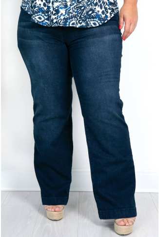 Dark Denim Wide Leg Jeans