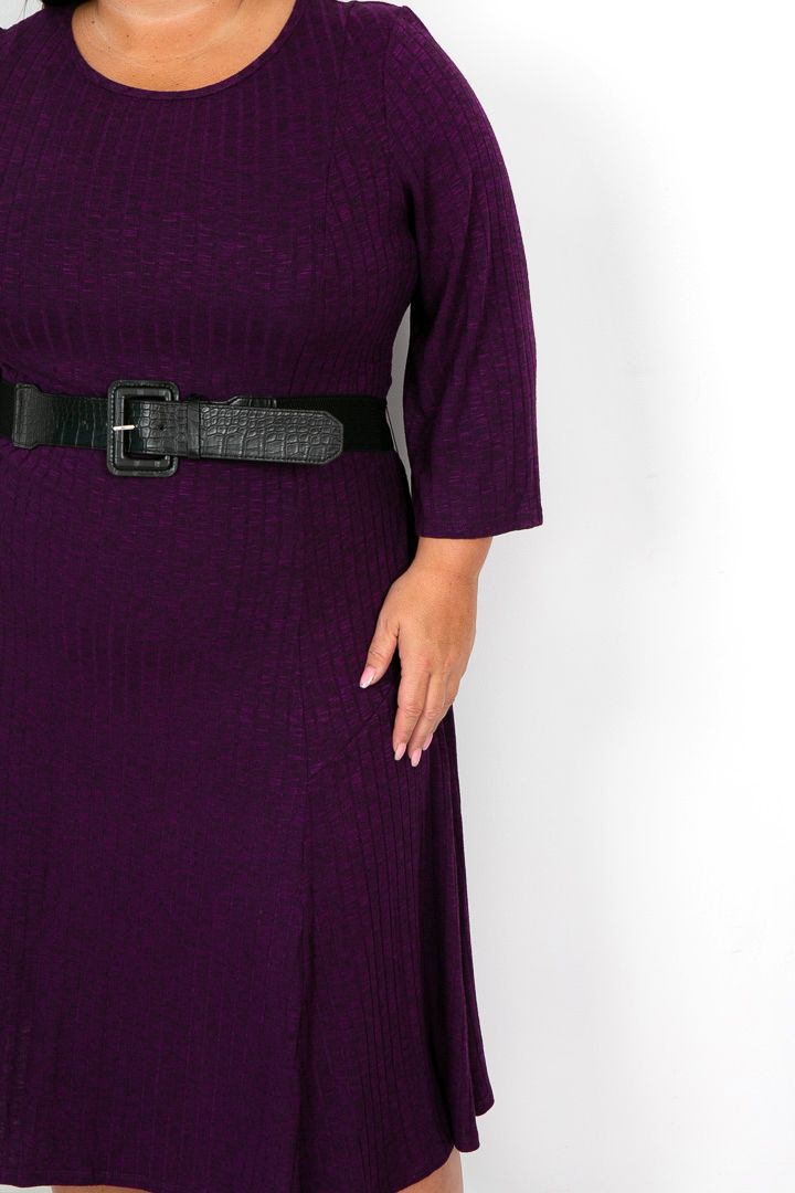 Mesh Strapless A-line Dress in Purple