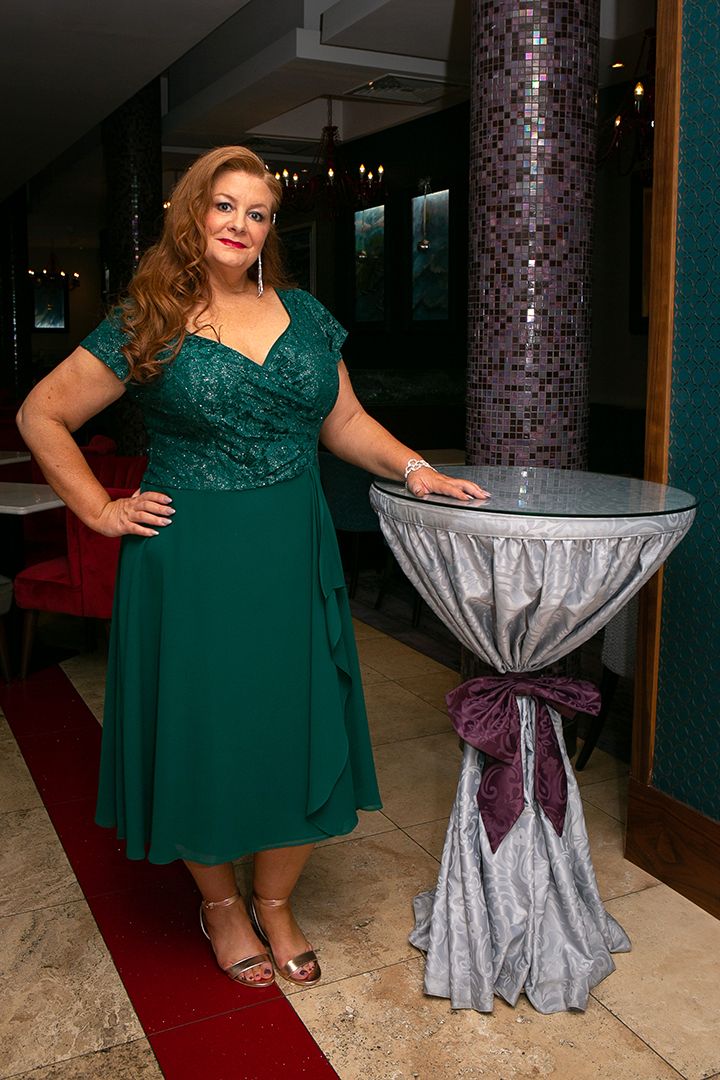 Emerald Green Lace Dress