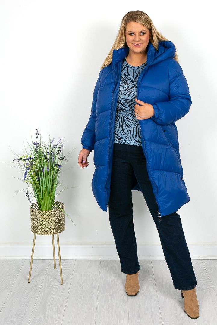 plus size royal blue coat