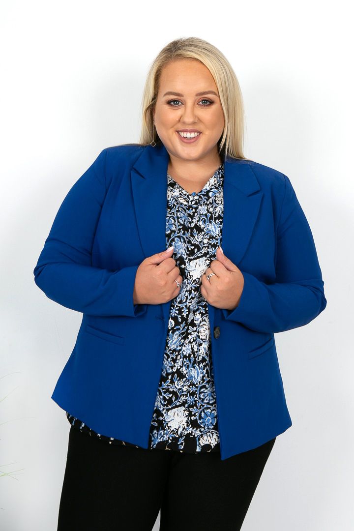 plus size royal blue coat
