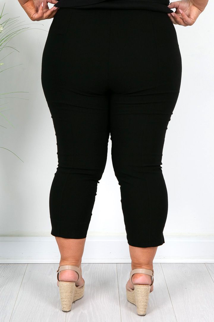 Black Ankle Grazer Trousers
