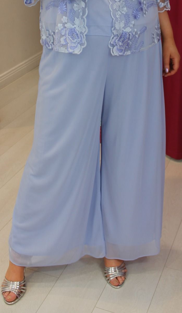 Blue Chiffon Trousers